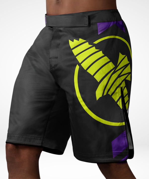 Hayabusa MMA-shorts Icon Lang - Sort/Neon