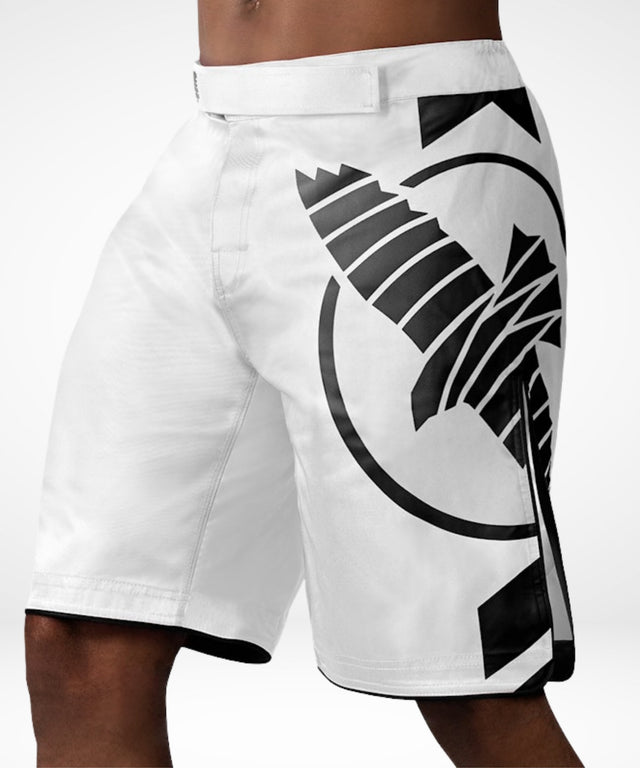 MMA trenky Hayabusa Icon Lang – Bílé/Černé