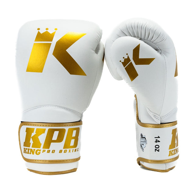 Luvas de boxe King Pro Boxing BGK – Branco/Ouro