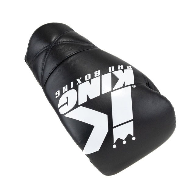 Luvas de boxe King Pro Boxing XK com fecho de cordão – Preto/Branco