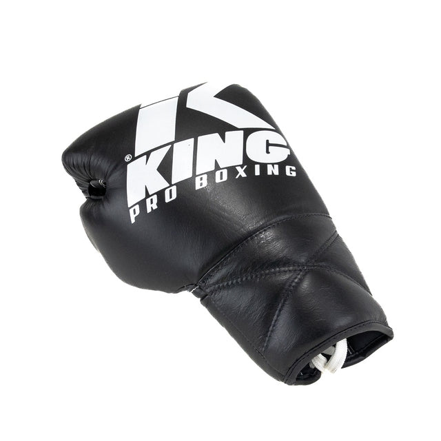 Luvas de boxe King Pro Boxing XK com fecho de cordão – Preto/Branco