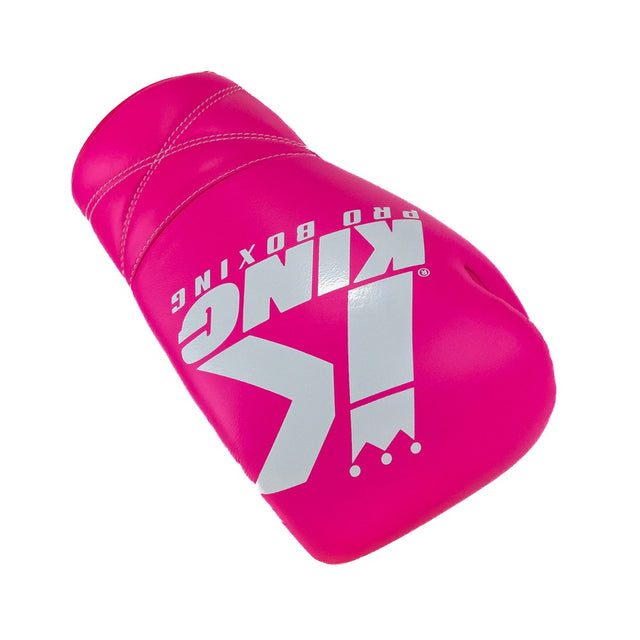 Guantoni da boxe King Pro Boxing XK con allacciatura – Rosa/Bianco