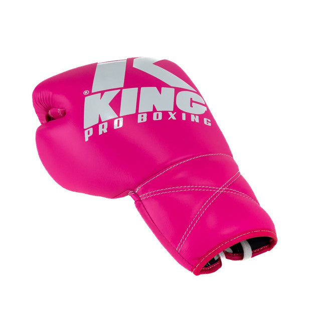 Guantoni da boxe King Pro Boxing XK con allacciatura – Rosa/Bianco