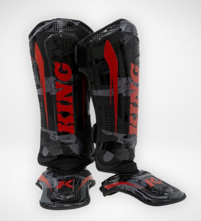 Tibiere King Pro Boxing Shogun – Negru/Roșu