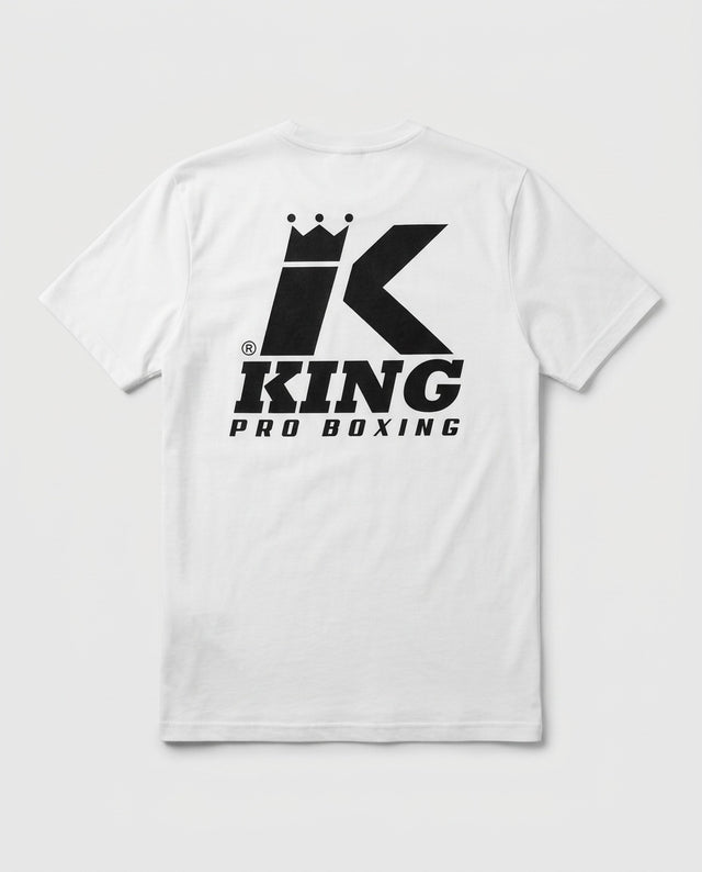 King Pro Boxing T-Shirt Logo – Bílé