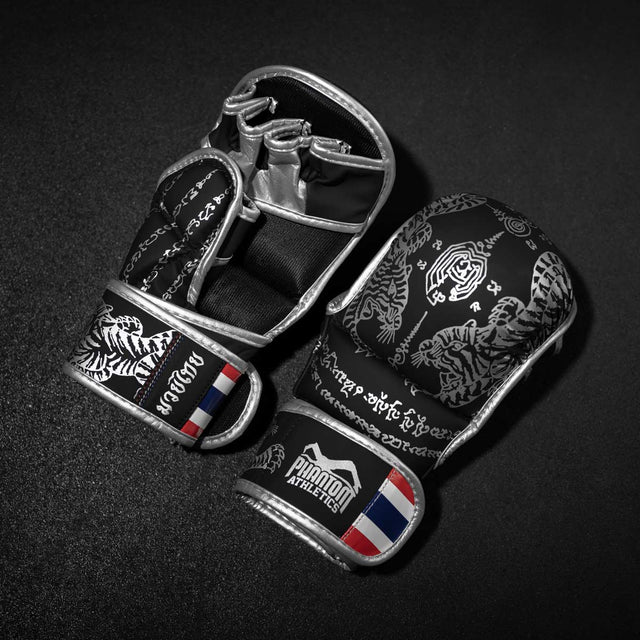 Phantom Athletics MMA-handskar Sparring Muay Thai – Svart/Silver