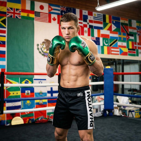 Rękawice bokserskie Phantom Athletics Mexico – Zielone/Złote