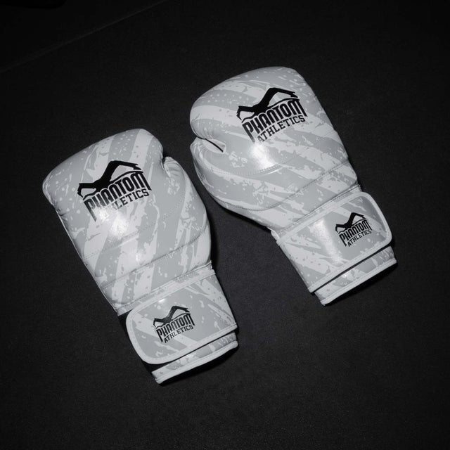 Luvas de boxe Phantom Athletics Camo Tiger – Branco