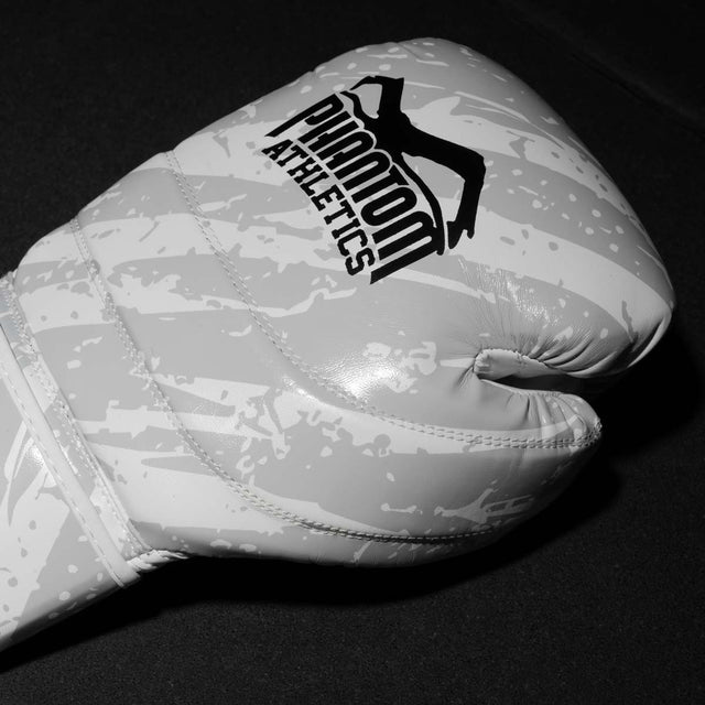Luvas de boxe Phantom Athletics Camo Tiger – Branco