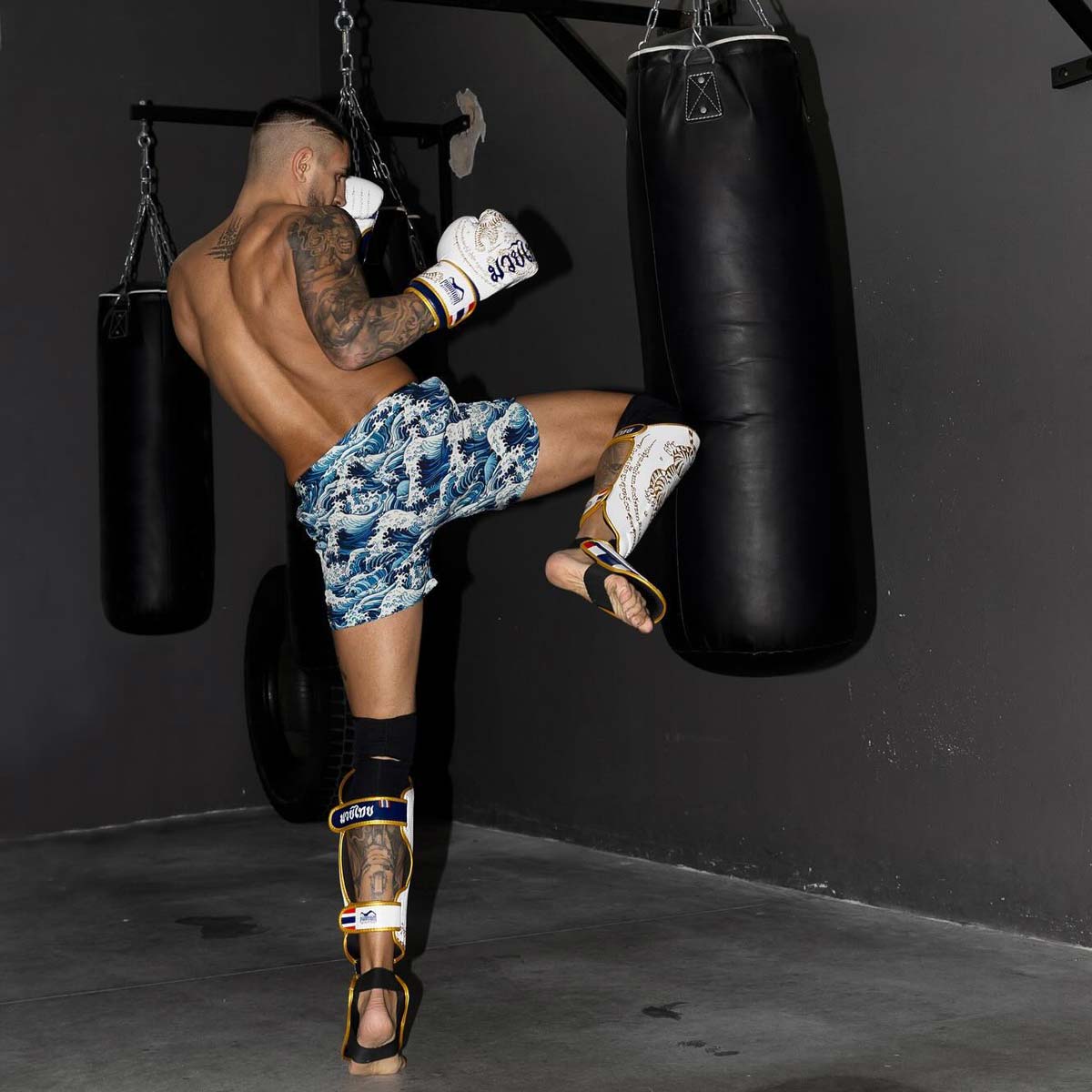 MMA trenky Phantom Athletics Fusion Tsunami – Modré