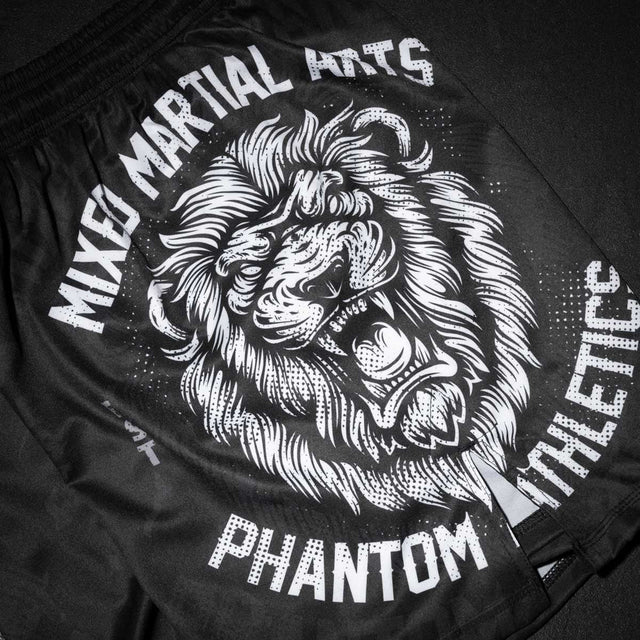 Pantaloncini MMA Phantom Athletics EVO Lionheart – Nero/Rosso