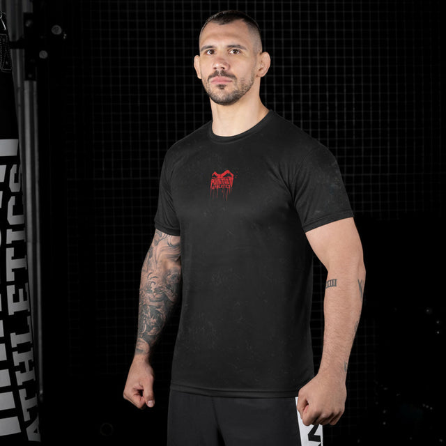 Phantom Athletics Træningsshirt EVO+ Bloodshade – Sort/Rød