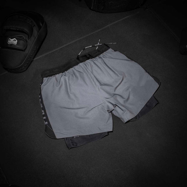 Shorts de compression Phantom Athletics Fusion 2in1 Apex – Gris