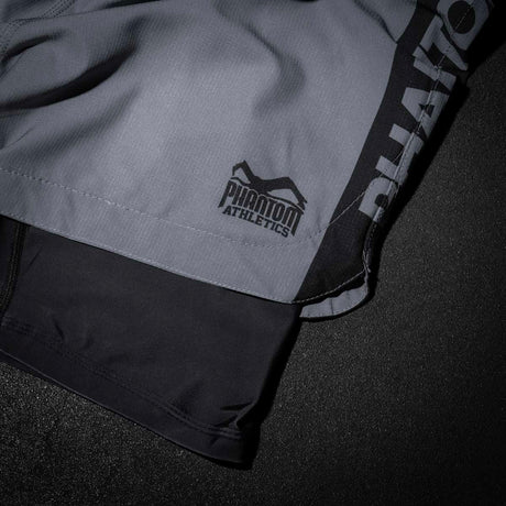 Calções de compressão Phantom Athletics Fusion 2in1 Apex – Cinzento