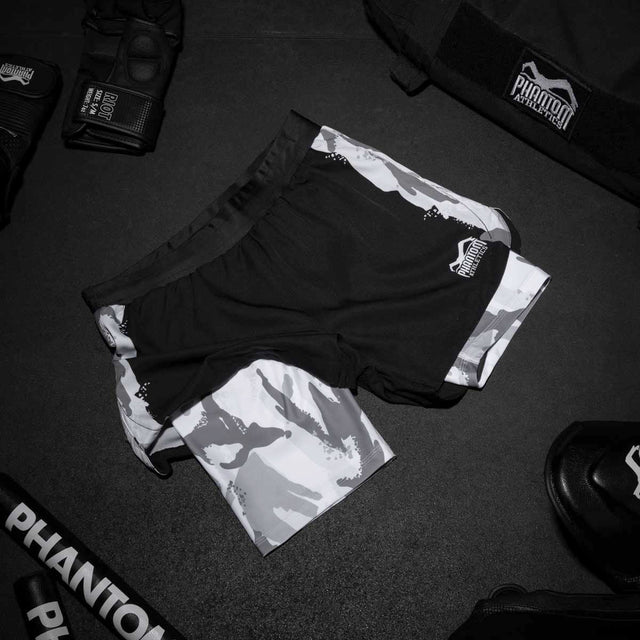 Shorts de MMA Phantom Athletics Fusion 2in1 Warfare – Urban Camo