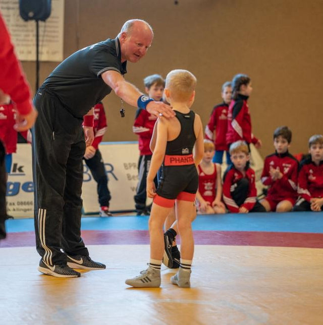 Phantom Athletics Worstelsinglet Storm Børn - Sort/Rød/Sort/Blå