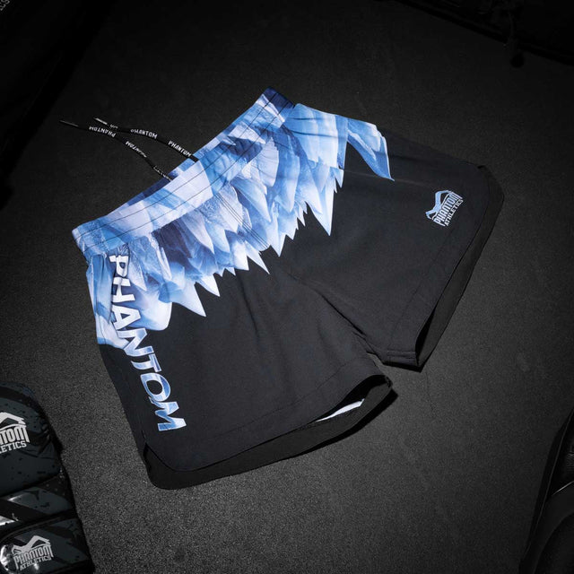 Shorts de MMA Phantom Athletics Fusion-R Iceman – Noir/Bleu
