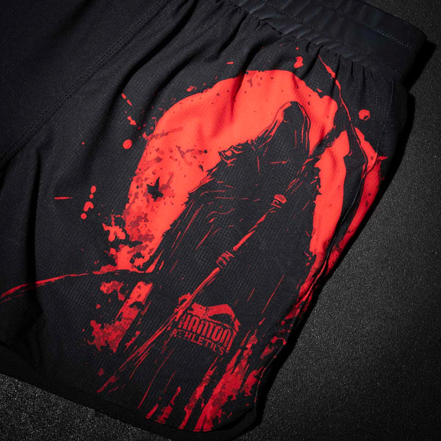 Shorts de MMA Phantom Athletics Fusion-R Reaper – Noir/Rouge