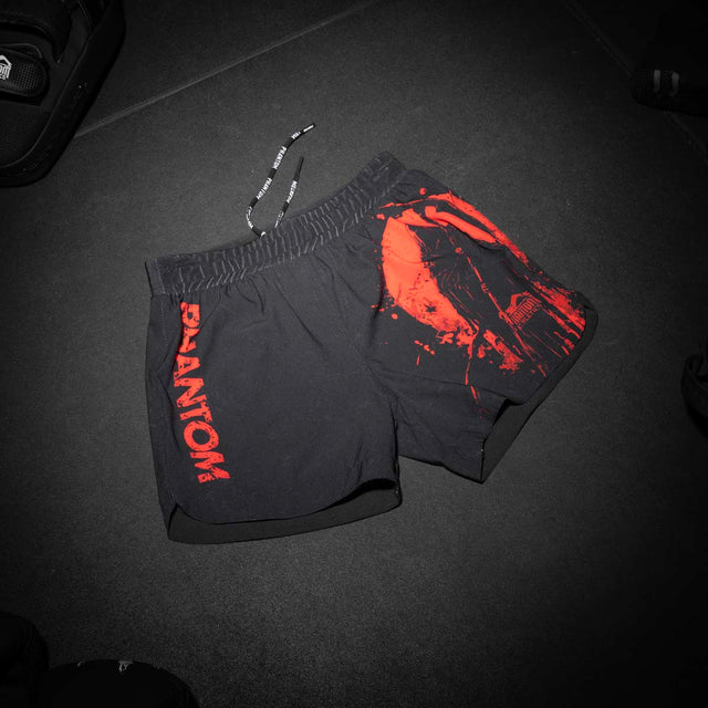 Shorts de MMA Phantom Athletics Fusion-R Reaper – Noir/Rouge