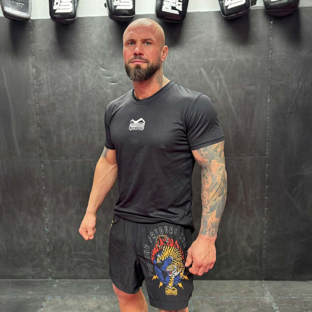 Shorts de MMA Phantom Athletics FUSION-R Tiger Domination – Orange/Noir