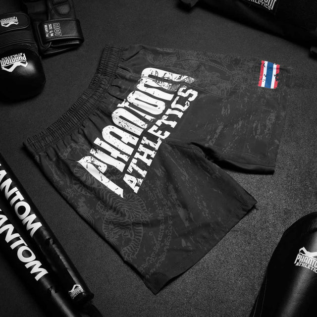 Phantom Athletics Muay Thai shorts EVO - Sort/Grå