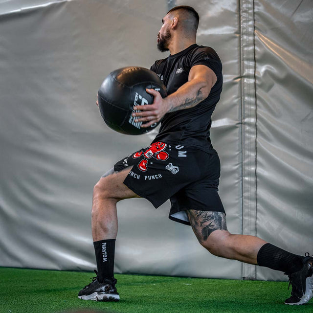 Phantom Athletics MMA-shorts EVO Punchy – Sort/Rød