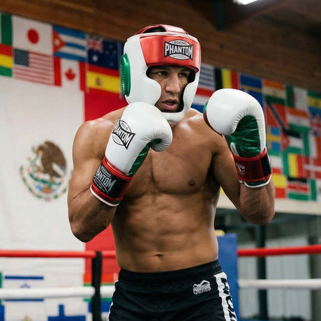 Rękawice bokserskie Phantom Athletics Mexico – Białe/Zielone/Czerwone
