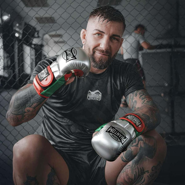 Guantes de MMA Phantom Athletics Mexico – Plata/Verde/Rojo