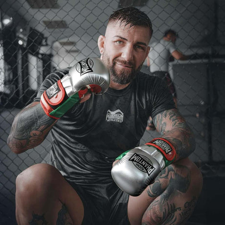 Phantom Athletics MMA Handschoenen Mexico - Zilver/Groen/Rood