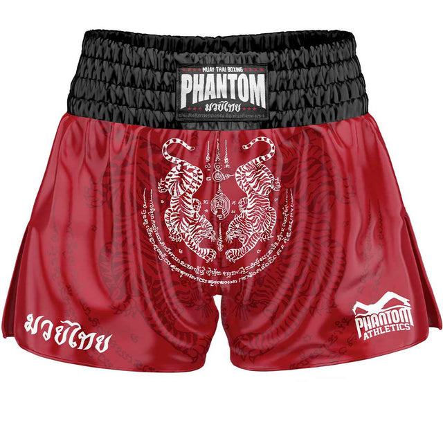 Pantaloni scurți Muay Thai Phantom Athletics Sak Yant – Roșu