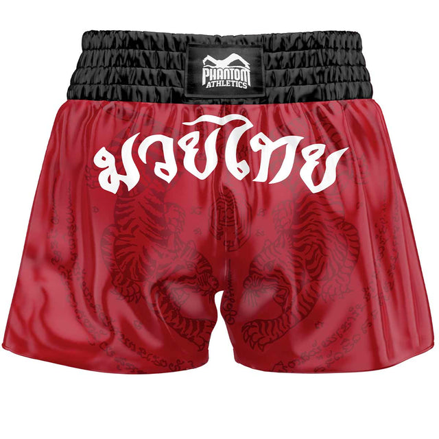Pantaloni scurți Muay Thai Phantom Athletics Sak Yant – Roșu