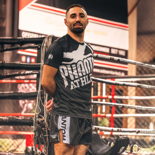 Pantalones de Muay Thai Phantom Athletics Apex – Negro/Blanco