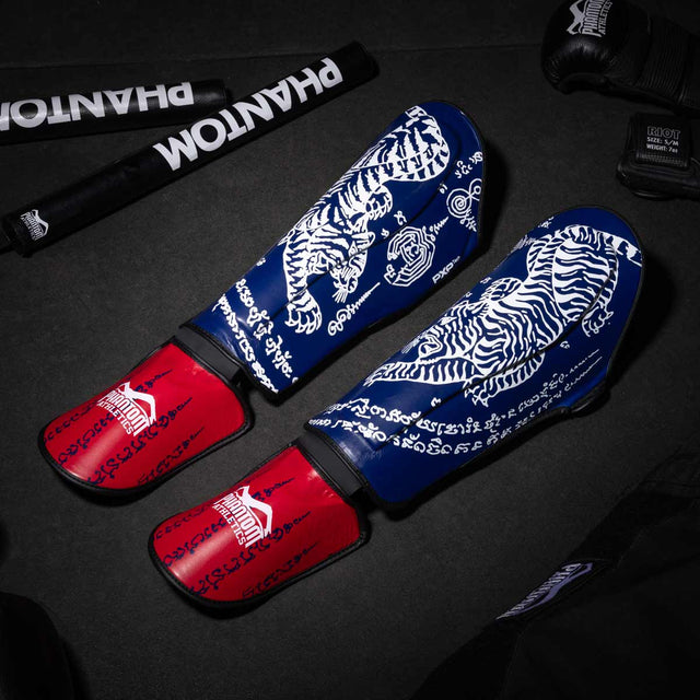 Espinilleras Phantom Athletics Muay Thai – Azul