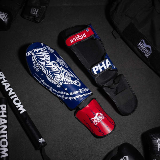 Espinilleras Phantom Athletics Muay Thai – Azul