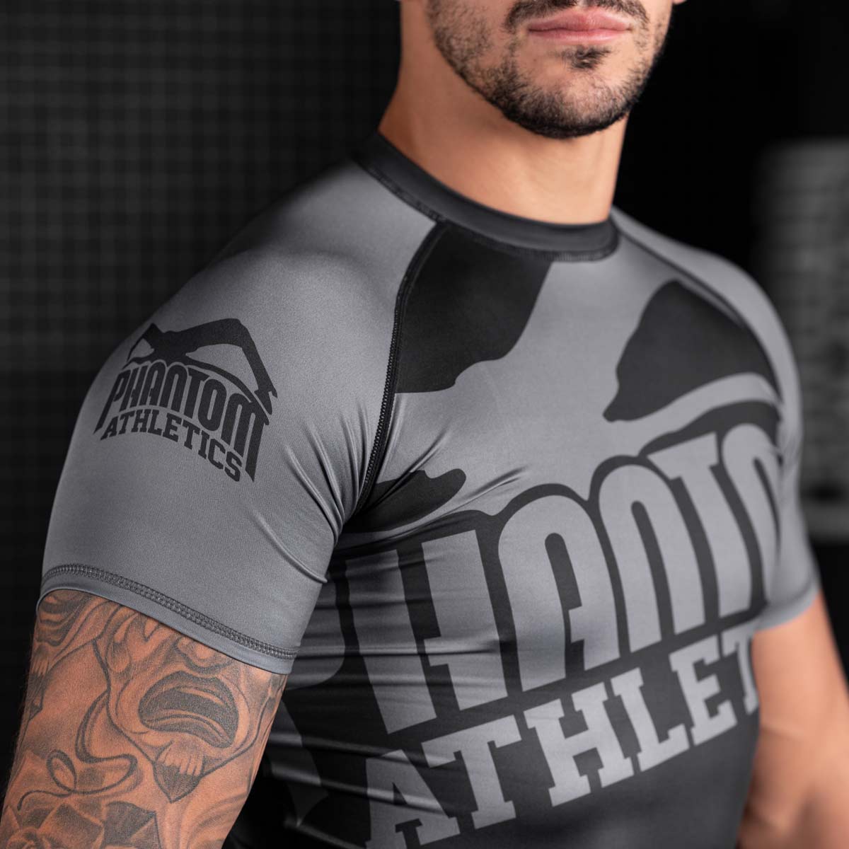 Rashguard Phantom Athletics Supporter – Černá/Šedá