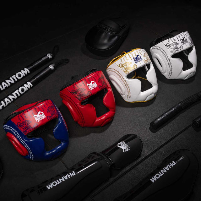 Casque de boxe Phantom Athletics Muay Thai – Blanc/Or