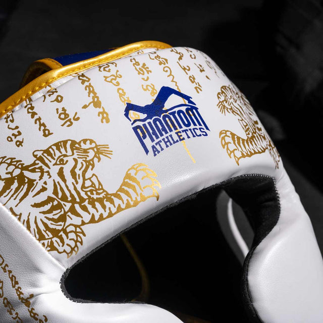 Casque de boxe Phantom Athletics Muay Thai – Blanc/Or
