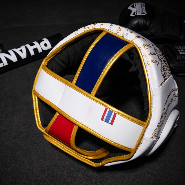 Casque de boxe Phantom Athletics Muay Thai – Blanc/Or