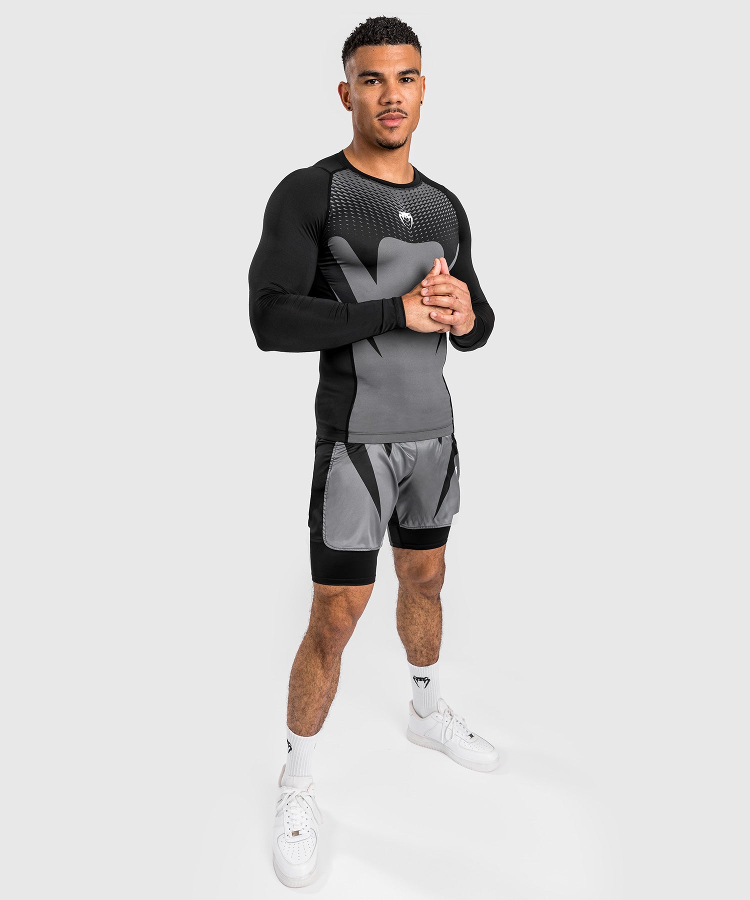 Rashguard Venum Attack Maniche Lunghe – Nero/Grigio