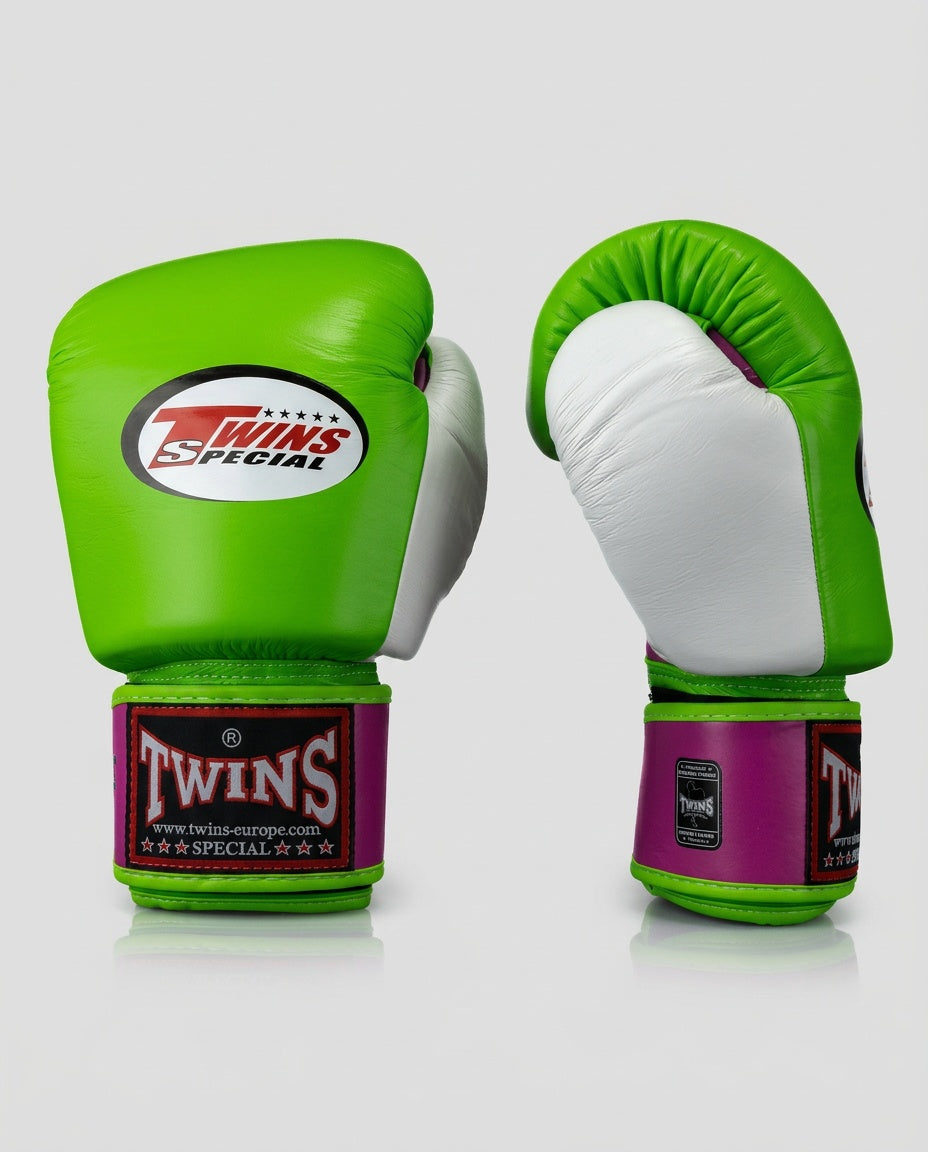Gants de boxe Twins BGVL3 – Vert/Rose/Blanc