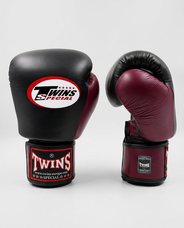 Twins Boxhandschuhe BGVL3 – Schwarz/Bordeauxrot