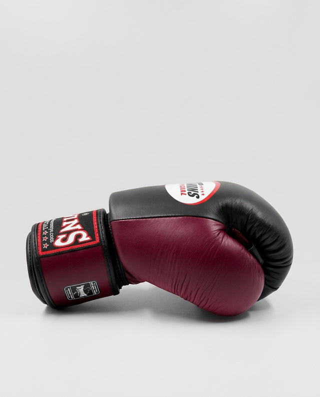 Twins Boxhandschuhe BGVL3 – Schwarz/Bordeauxrot