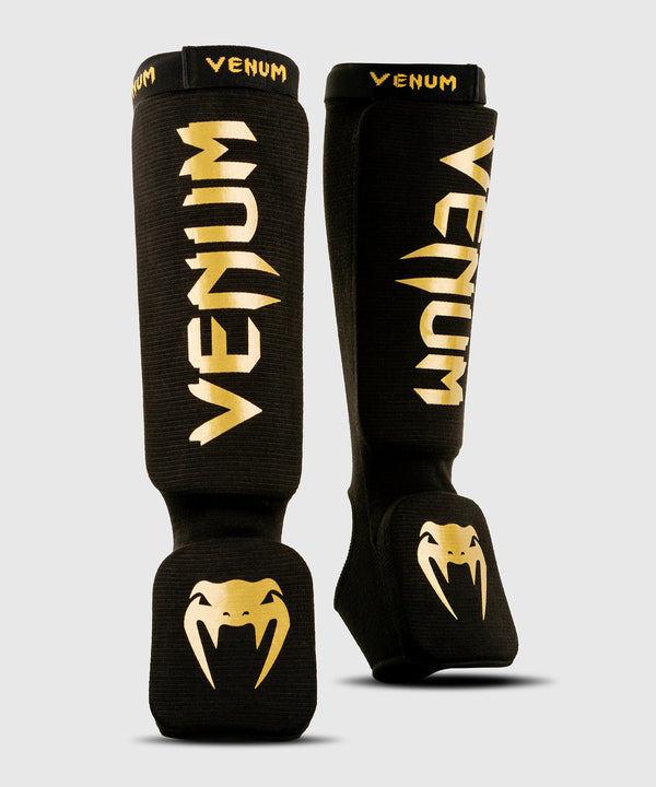 Venum Skinnebensbeskyttere Kickboxing Kontact - Sort/Guld
