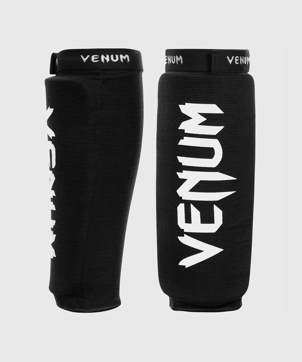 Venum Kickboxing Shin Guards Contact Without Foot - Black/White