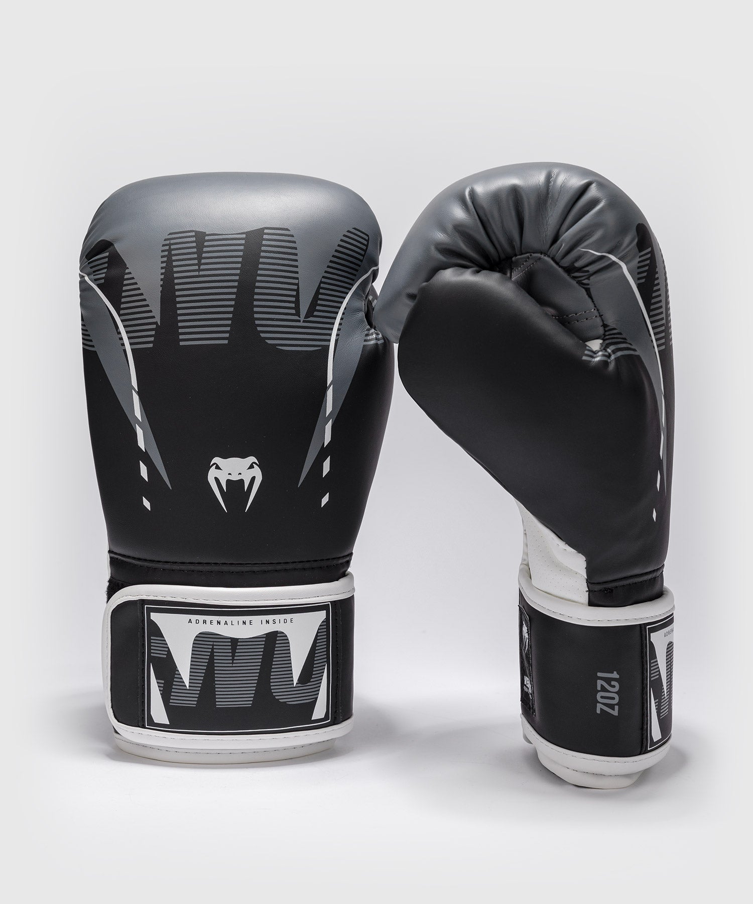 Venum Boxhandschuhe Adrenaline – Schwarz/Silber Grau