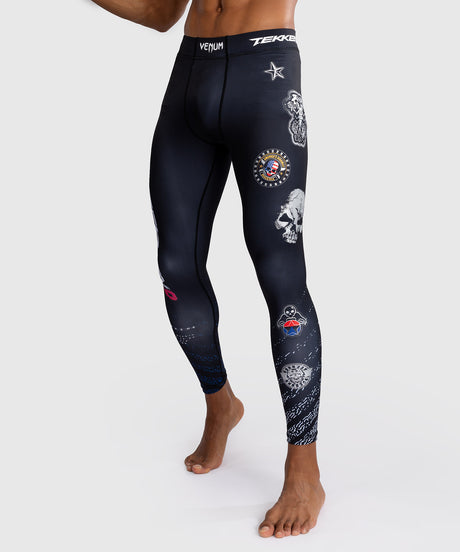 Venum x TEKKEN 8 Spats - Paul Phoenix - Czarne/Niebieskie