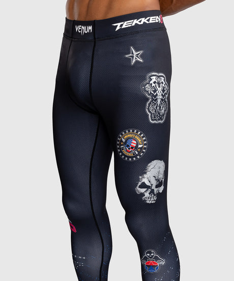 Venum x TEKKEN 8 Spats - Paul Phoenix - Czarne/Niebieskie