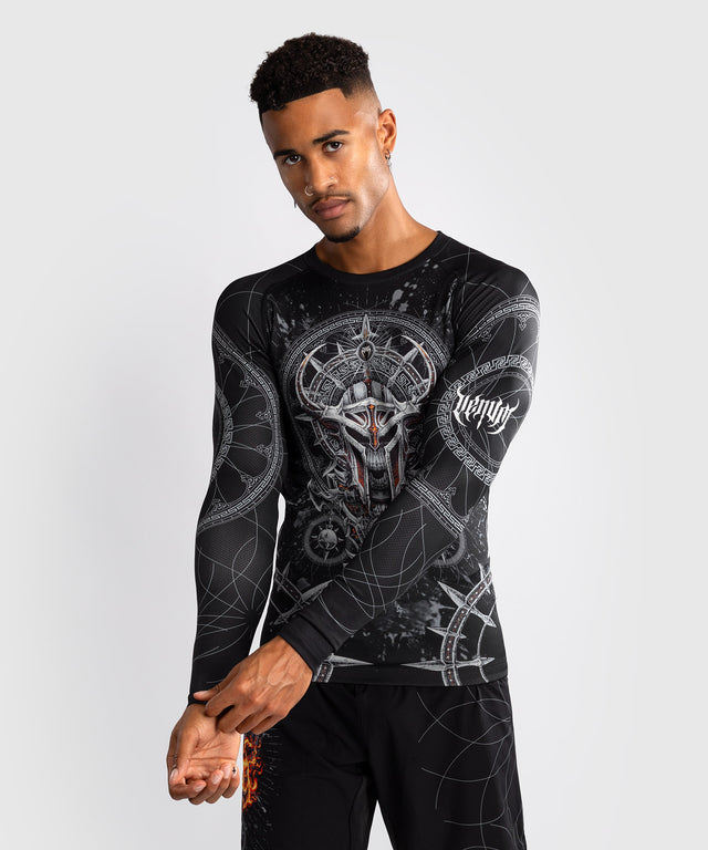 Rashguard Venum Gladiator 5.0 Maniche Lunghe – Nero/Argento
