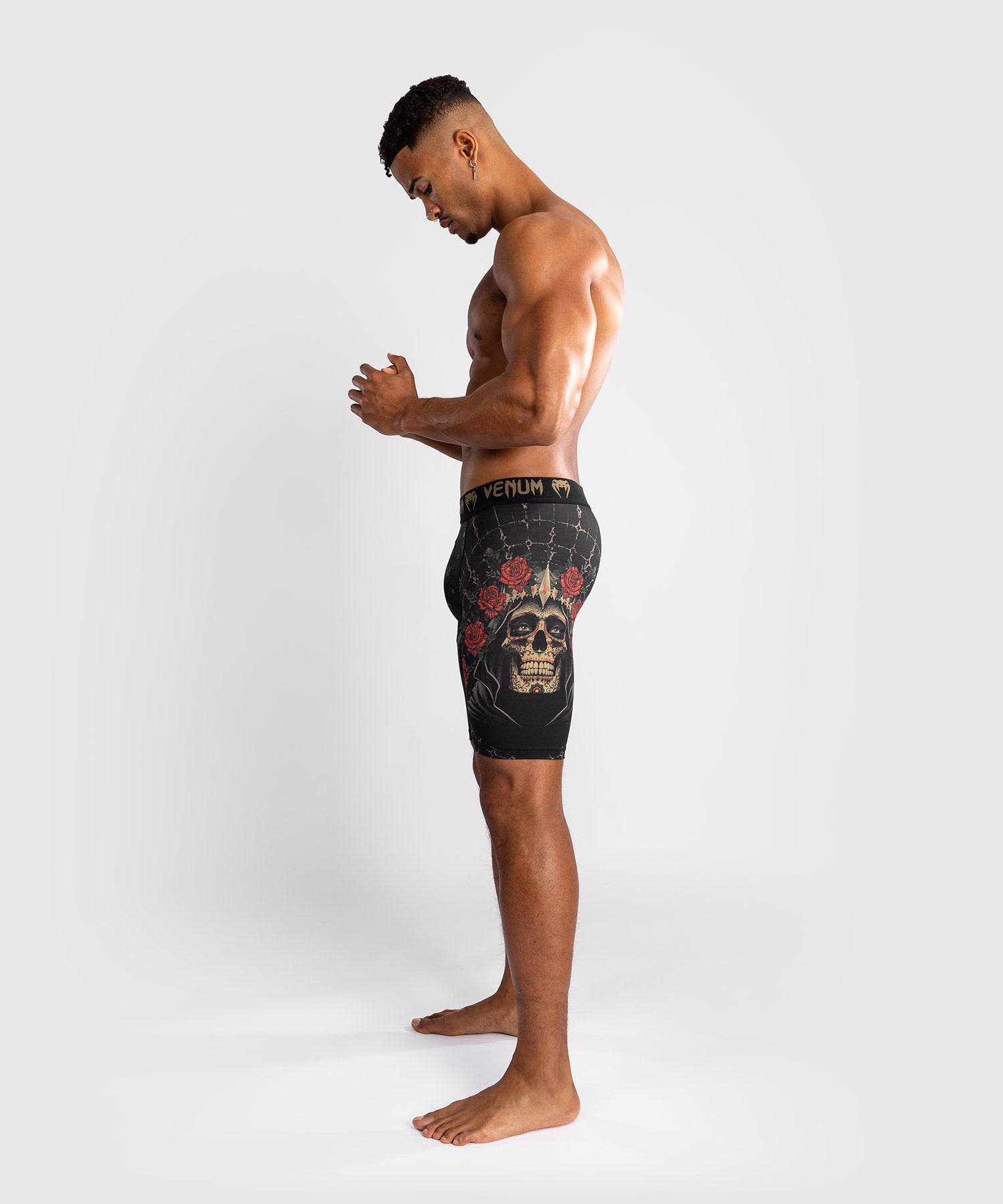Venum Compression Shorts Santa Muerte 5.0 - Black/Gold