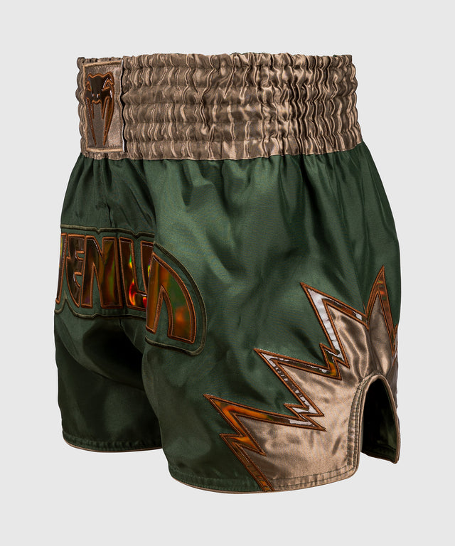 Kickboxerské trenky Venum Inferno – Khaki Zelené/Bronzové